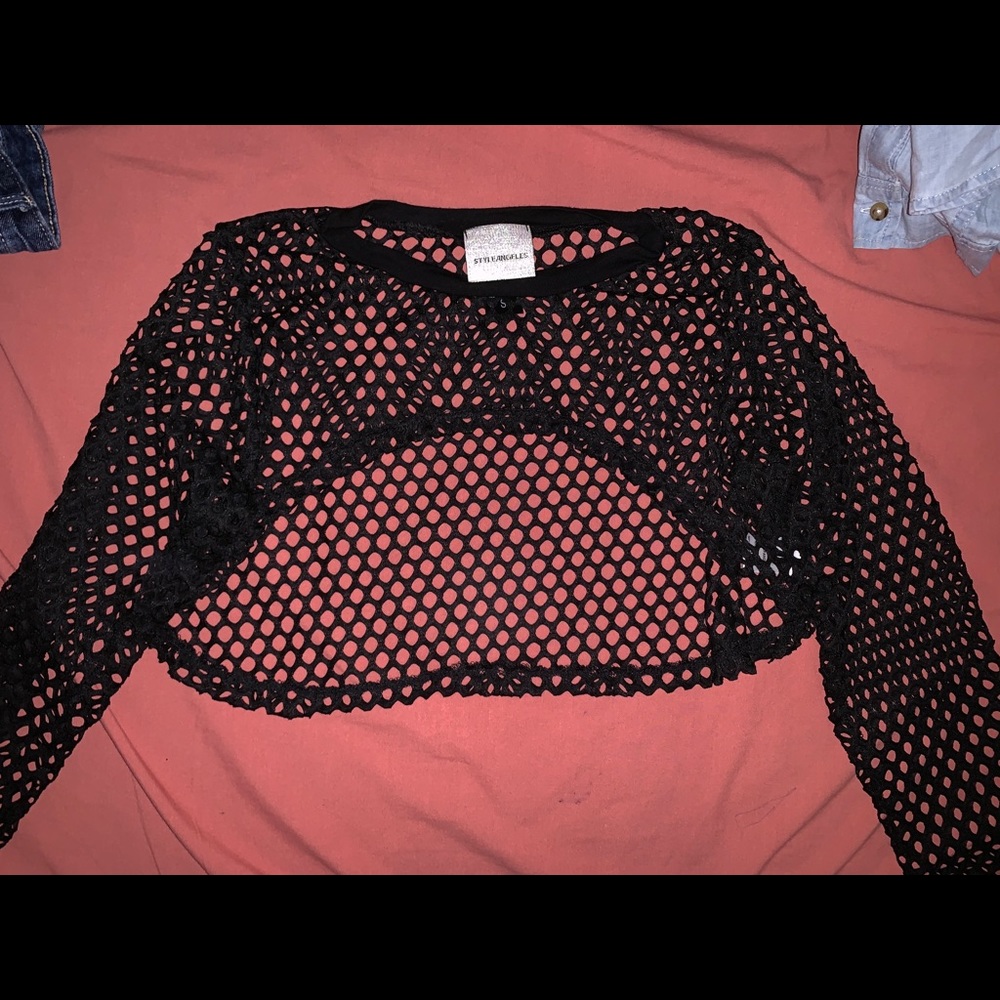 Netted crop top